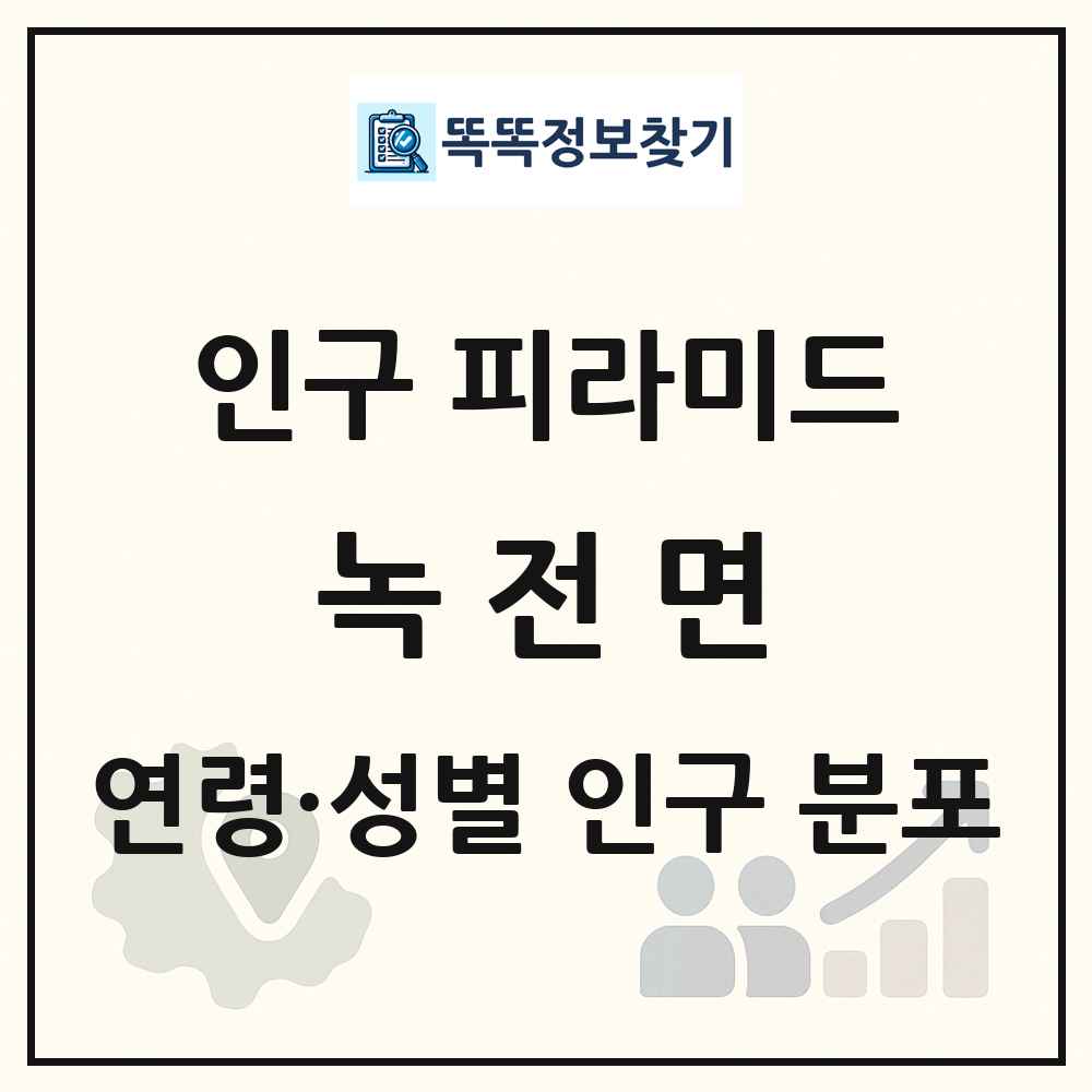 녹전면 인구 피라미드 링크 그림